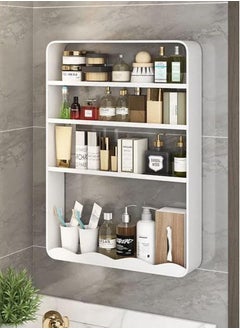 Buy 3 Tier Bathroom Shelf Wall Mounted White Stainless Steel Storage Rack for  Toilet Utilities Items and Products in UAE