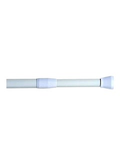 Buy Telescopic Straight Extendable Aluminium Shower Curtain Rod White 110-200 cm 2103100 in Saudi Arabia