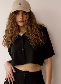 Buy Black Cropped Shirt in Egypt