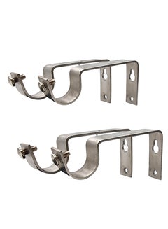 Buy Set of 4 Curtain Rod Brackets Holders for 25mm Curtain Rod Curtain Rod Support for Door and Window Curtain Brackets Stainless Steel Curtain Support Brackets Curtain Rod Holder in UAE