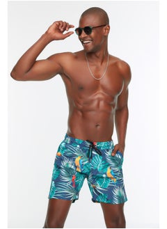 اشتري Multi-Colored Men's Tropical Printed Standard Size Swimsuit Sea Shorts في مصر