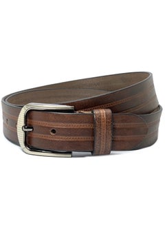 Buy Classic Milano Genuine Leather Belt Men Casual Belt for men Mens belt 40MM 14901 (Brown) by Milano Leather in UAE