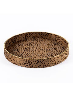 Buy Safari Corbett Decorative Tray, Brown & Black - 29x5 cm in UAE