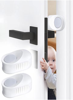 اشتري Door Safety Finger Guard, 4Pcs Door Pinch Guard for Children, Self Adhesive Rotating Child Proof Door Finger Pinch Guard Safety Finger Door Guard Door Stopper for Kid Safety Guard في الامارات