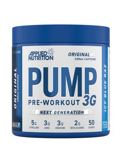 اشتري Applied Nutrition Pump 3G Pre Workout - Energy, Focus & Performance (375g - 25 Servings) (ICY Blue Raz) في الامارات