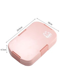 Buy Bento Box Durable Leak Proof Lunchbox With 5 Compartments For Kids - Pink in Saudi Arabia