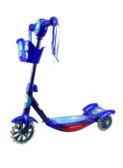 Buy 3 Wheel Scooter With Music And Light In Blue With Storage Basket In Front in Saudi Arabia