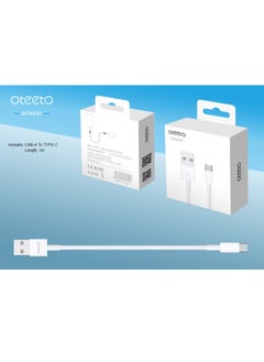 Buy Type-C Data Sync Charging Cable White in Saudi Arabia