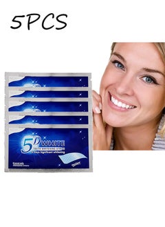 Buy 5D White Teeth Whitening Strips ,Teeth Whitening kit,eeth Cleaning Tools,Advanced Fast Effective Significant Whitening Comfortable,for Cleaning Teeth  Stains Coffee Stains Dental Plaque 5PCS in UAE