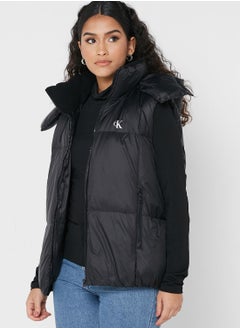 Buy Zip Detail Puffer Jacket in UAE