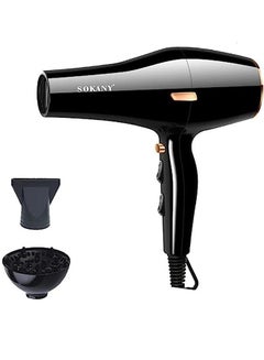 Buy SK-2225 Professional hair dryer with 3 extras - 3000 W - Black in Egypt