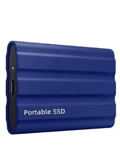 اشتري محرك أقراص صلبة خارجي، SSD محمول خارجي، محركات أقراص صلبة للكمبيوتر، USB 3.1 Type-C فائق النحافة مع USB-A، سهل الحمل، أزرق - 6 تيرابايت في السعودية