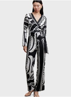 Buy Buckle Detail Printed Jumpsuit in Saudi Arabia