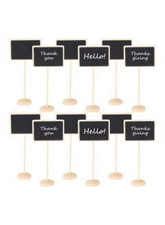 Buy Chalkboard Labels Mini Chalkboards Signs, KASTWAVE 10 Pack Small Chalkboards Blackboard with Easel Stand for Weddings, Birthday Parties, Message Board Signs and Event Decorations in UAE