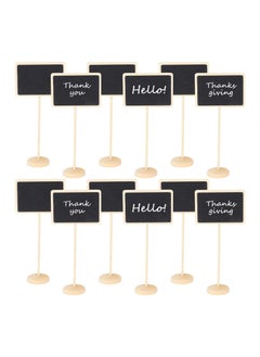 اشتري Chalkboard Labels Mini Chalkboards Signs, KASTWAVE 10 Pack Small Chalkboards Blackboard with Easel Stand for Weddings, Birthday Parties, Message Board Signs and Event Decorations في الامارات