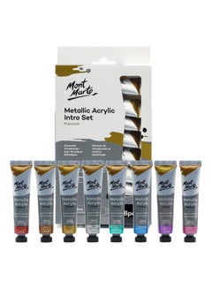 اشتري Mont Marte Acrylic Paint Set 8 Colours 18ml, Perfect for Canvas, Wood, Fabric, Leather, Cardboard, Paper, MDF and Crafts 1 PACK PMMT8181 في مصر