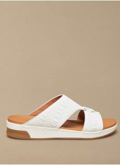 اشتري Textured Slip-On Arabic Sandals في الامارات