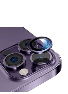 Buy 3pc iPhone 14 Pro Max Camera Glass Purple Protective Camera Lens Glass for iPhone 14 Pro Max Purple in UAE