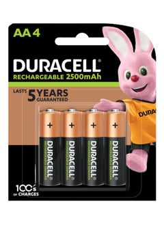 Buy Rechargeable AA Battery, 2500mAh, Pack of 4 Long lasting per charge in Egypt