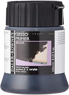 Buy Daler-Rowney Acrylic Color Gesso Primer, 250 ml - Black in Egypt