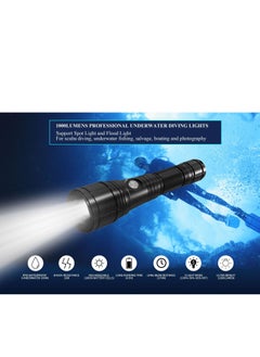 اشتري Skywoods D6S Rechargeable 1000 Lumen Scuba Diving Light Scuba Flashlight IPX8 Waterproof Underwater Flashlight for Diving Snorkeling في الامارات