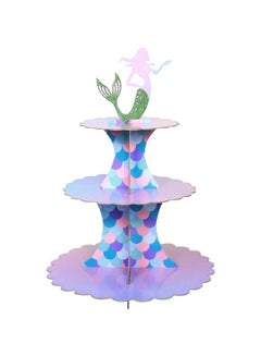 Buy Mermaid Cake Stand 3 Tier Mermaid Party Supplies Cupcake Stand in UAE