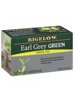 Buy Bigelow Tea Earl Grey Green Tea, Caffeinated, 20 Count (Pack of 6, 120 Total Tea Bags in UAE