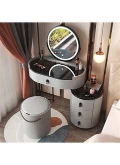 Buy Makeup Vanity Table Dressing Table Flip Mirror With Drawers And Chair 70 CM in UAE