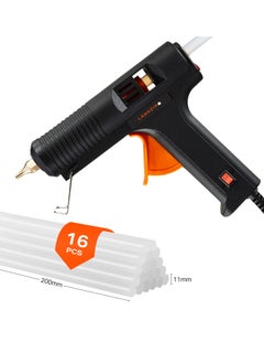 Buy Glue Gun with LED on/off Switch - 60W - with 16-Piece Glue Sticks - Black in Saudi Arabia