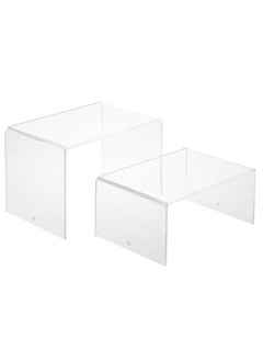 اشتري HS Vanity Acrylic Step Organizer Clear Pack of 2 في الامارات