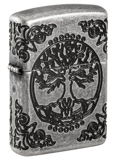 Buy Zippo 29670 28973 Tree of Life Armor Antique Silver Windproof Lighter in UAE