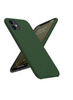 اشتري Case iPhone 11 Phone Case Liquid Silicone Soft Gel Rubber Cover Microfiber Lining Anti-Scratch Durable Full Body Shockproof Protective Phone Cases Pine Green في مصر