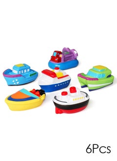 Buy Bathtub Floating Bath Toys, Boat Toys for Toddlers 1-3 Bathtub Learning Water Toys and Bathroom Toys Bath Boats Squirters Floating Wind-up Toys Swimming Pool Games Water Play Set Gift in Saudi Arabia