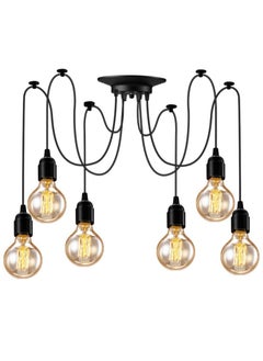 اشتري Industrial Pendant Light/Black/Spider Lamp 6 Adjustable Arms/E27 في السعودية