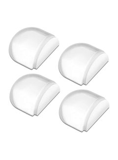 Buy Doorstop, Wall Protection Self-Adhesive Door Stopper for Door Buffer Floor Stop Shock Absorbent Wall Bumper for The Home and Office Wall Protector - Clear 4pcs in UAE