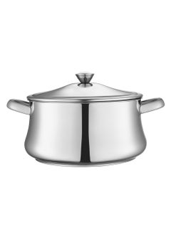 Buy Zahran Stainless Steel Pot 0330010026 with Stainless Steel Handles - Silver, 26 cm in Egypt