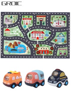 Buy Kids Carpet Play Mat Rug for Playroom,City Life with Road Traffic Car Rug Mat, Learning and Educational Play Rugs with 3 Cars,Indoor Game Mat(120*160cm) in UAE