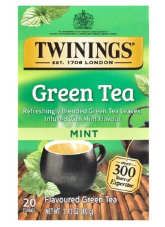 Buy Flavored Green Tea Mint 20 Tea Bags 1.41 oz (40 g) in UAE