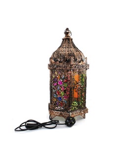 اشتري Grand Illumination Metal Lantern 28x50cm With Bulb, Elegance Enveloped in Light في الامارات