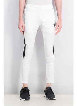 Buy Men Sportswear Fit Side Stripe Training Track Pants, White/Black in UAE