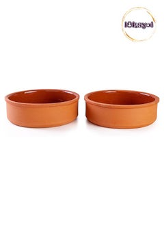 اشتري Luksyol Handmade Colored Clay Bowls: Authentic Mexican Pottery for Culinary Delights | Set of 2 (7.5 x 2.4 inches) - Microwave & Oven Safe, Ideal for Tajine, Indian, Korean Cuisine في الامارات