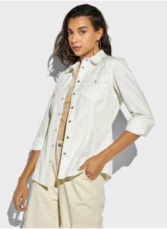 Buy Pocket Detail Denim Shirt in Saudi Arabia