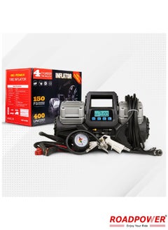 اشتري 4 Cylinder Car Air Compressor Ultra Extreme 4x4 Tire Super Air Flow Portable 150 PSI 400 LPM 12V Tire Inflator For Car Truck Bicycle Football And Other Inflatables With Carry Bag في الامارات