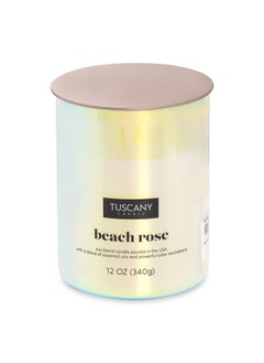 Buy Tuscany Beach Rose Jar Candle, Iridescent Pink - 12 Oz in UAE