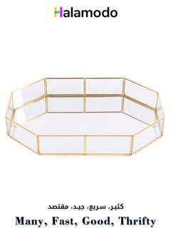 Buy Light Luxury Style Glass Storage Box Desktop Storage Tray Can Store Cosmetics Jewelry Dried Fruits and Tea Leaves in Saudi Arabia
