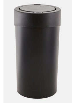 Buy Plastic Push Button Trash Bin 9L, Black in UAE