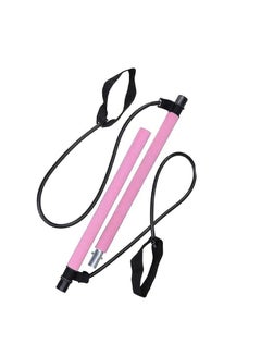 اشتري Pilates Exercise Resistance Band Pilates Stick For Man Women Home Gym Workout Fitness Yoga (Pink) في الامارات