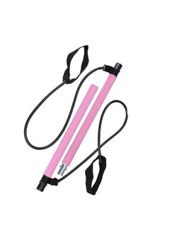 اشتري Pilates Exercise Resistance Band Pilates Stick For Man Women Home Gym Workout Fitness Yoga (Pink) في الامارات