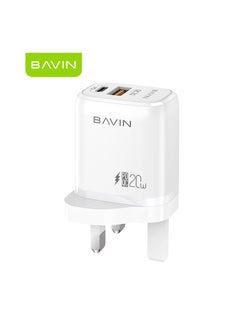 Buy Bavin Usb Port Qc3.0 Type-C Port Pd-20W Home Charger Fast Charging PC987E in Saudi Arabia