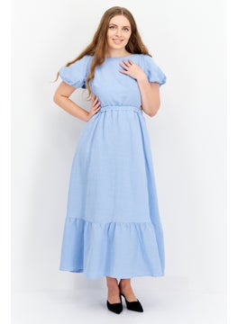 اشتري Women Pain Midi Dress, Blue في السعودية